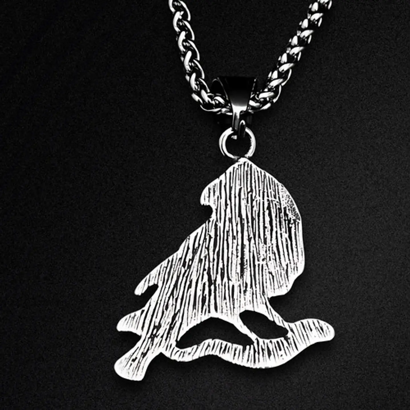 Collar Para Hombre Mujer Con Dije Nudo Cuervo Raven Vikingo Plateado 9