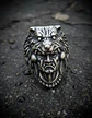 Anillo Para Hombre Lobo Berserkers De Acero Color Plata - Miniatura 3