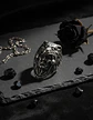 Anillo Para Hombre Lobo Berserkers De Acero Color Plata - Miniatura 7