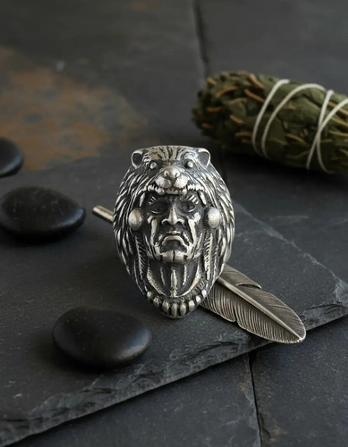 Anillo Para Hombre Lobo Berserkers De Acero Color Plata 8