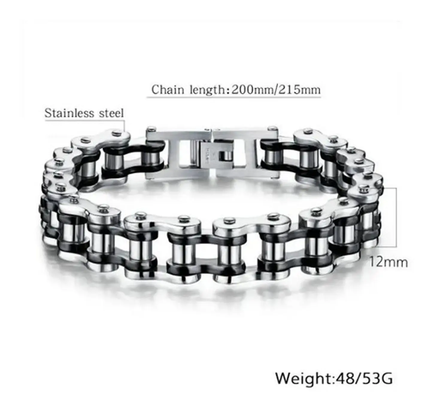 Pulsera Brazalete Cadena Motocicleta Moto Color Oro Hombre 6