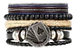 Pulsera Brazalete Manillas Ajustable De Cuero Hombres Mujer - Miniatura 6