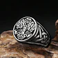 Anillo Color Plata Árbol De La Vida  Acero Inoxidable Hombre - Miniatura 5