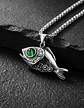 Collar Pez Mecánico Color Plata Acero Inoxidable Para Hombre - Miniatura 5