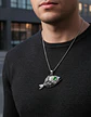 Collar Pez Mecánico Color Plata Acero Inoxidable Para Hombre - Miniatura 10