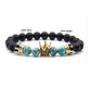 Pulsera Manilla Piedras Naturales Corona Rey Cz Para Hombre - Miniatura 2