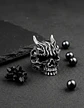 Anillo Para Hombre Cabeza Demonio Cráneo Acero Color Plata - Miniatura 6