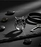 Anillo Para Hombre Cabeza Demonio Cráneo Acero Color Plata - Miniatura 7