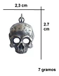 Collar Craneo Color Plata Industrial Calavera Skull Hombre - Miniatura 5