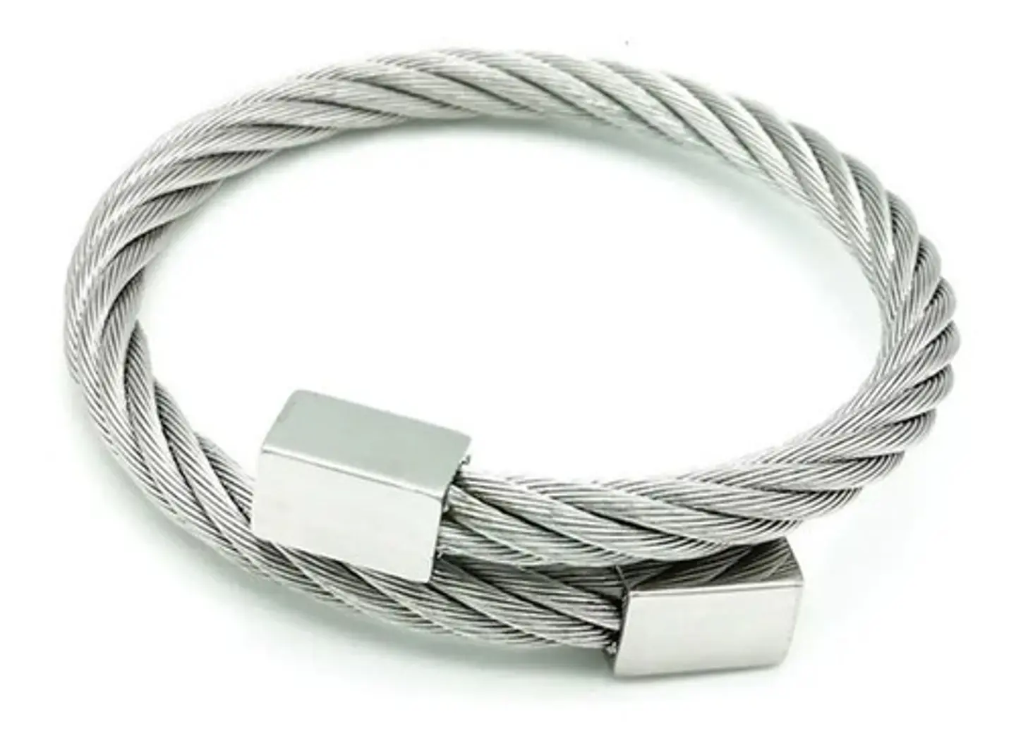 Pulsera Brazalete Tipo Guaya Ajustable Color Oro Para Hombre 6