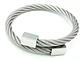 Pulsera Brazalete Tipo Guaya Ajustable Color Oro Para Hombre - Miniatura 6