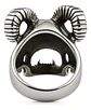 Anillo Para Hombres Color Plata Forma Cráneo Biker De Acero - Miniatura 3