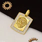 Collar Escudo León Realeza Acero Inoxidable Color Oro Hombre - Miniatura 6
