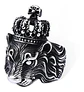 Anillo Color Plata Rey Leon Corona Acero Inoxidable Hombre - Miniatura 1