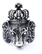 Anillo Color Plata Rey Leon Corona Acero Inoxidable Hombre - Miniatura 2