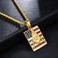 Collar Para Hombre Dije Escuadra Mason Ee.uu Acero Color Oro Dorado - Miniatura 6