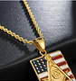 Collar Para Hombre Dije Escuadra Mason Ee.uu Acero Color Oro Dorado - Miniatura 7