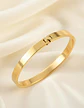 Pulsera Brazalete Aro Color Oro Ajustable Acero 8 Mm Hombre - Miniatura 6
