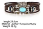 Pulsera Brazalete Manilla Cuero Tipo Bohemia Piedra Hombre - Miniatura 6