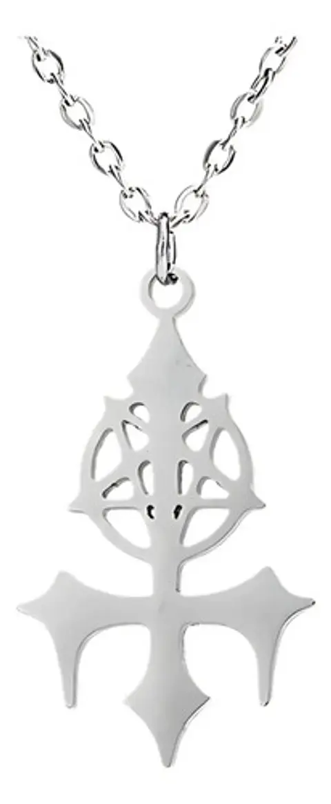 Collar Dije En Acero Inoxidable Cadena Color Plata Lucifer