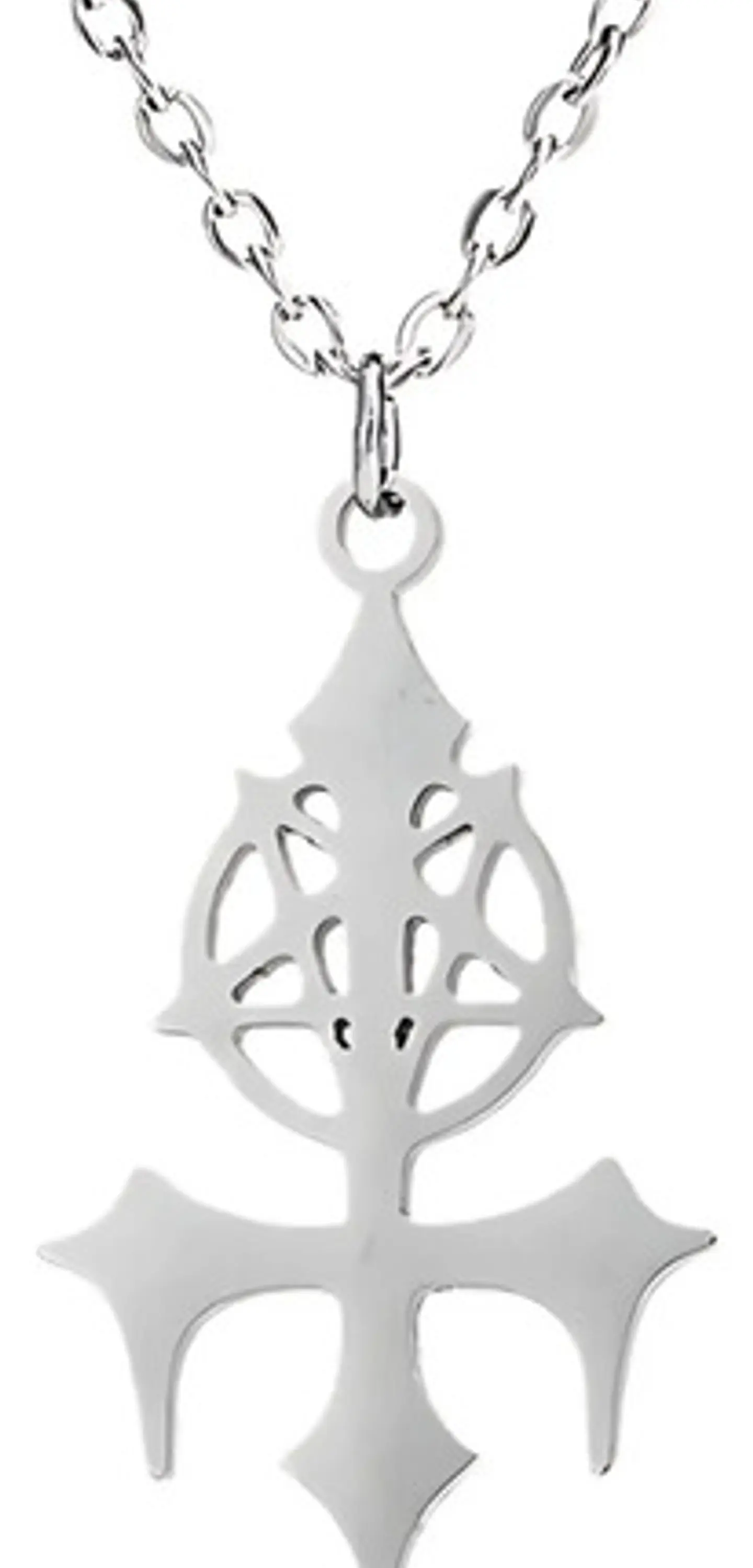 Collar Dije En Acero Inoxidable Cadena Color Plata Lucifer 1