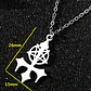 Collar Dije En Acero Inoxidable Cadena Color Plata Lucifer - Miniatura 2