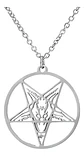 Collar Dije En Acero Inoxidable Cadena Color Plata Lucifer - Miniatura 5