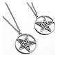 Collar Dije En Acero Inoxidable Cadena Color Plata Lucifer - Miniatura 6