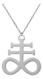 Collar Dije En Acero Inoxidable Cadena Color Plata Lucifer - Miniatura 12