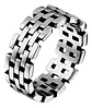 Anillo Color Plata Royal Cadena Eslabon Clásico Acero Hombre - Miniatura 1