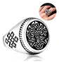 Anillo Color Plata Árbol De La Vida Vikingo Celtas Hombre - Miniatura 1