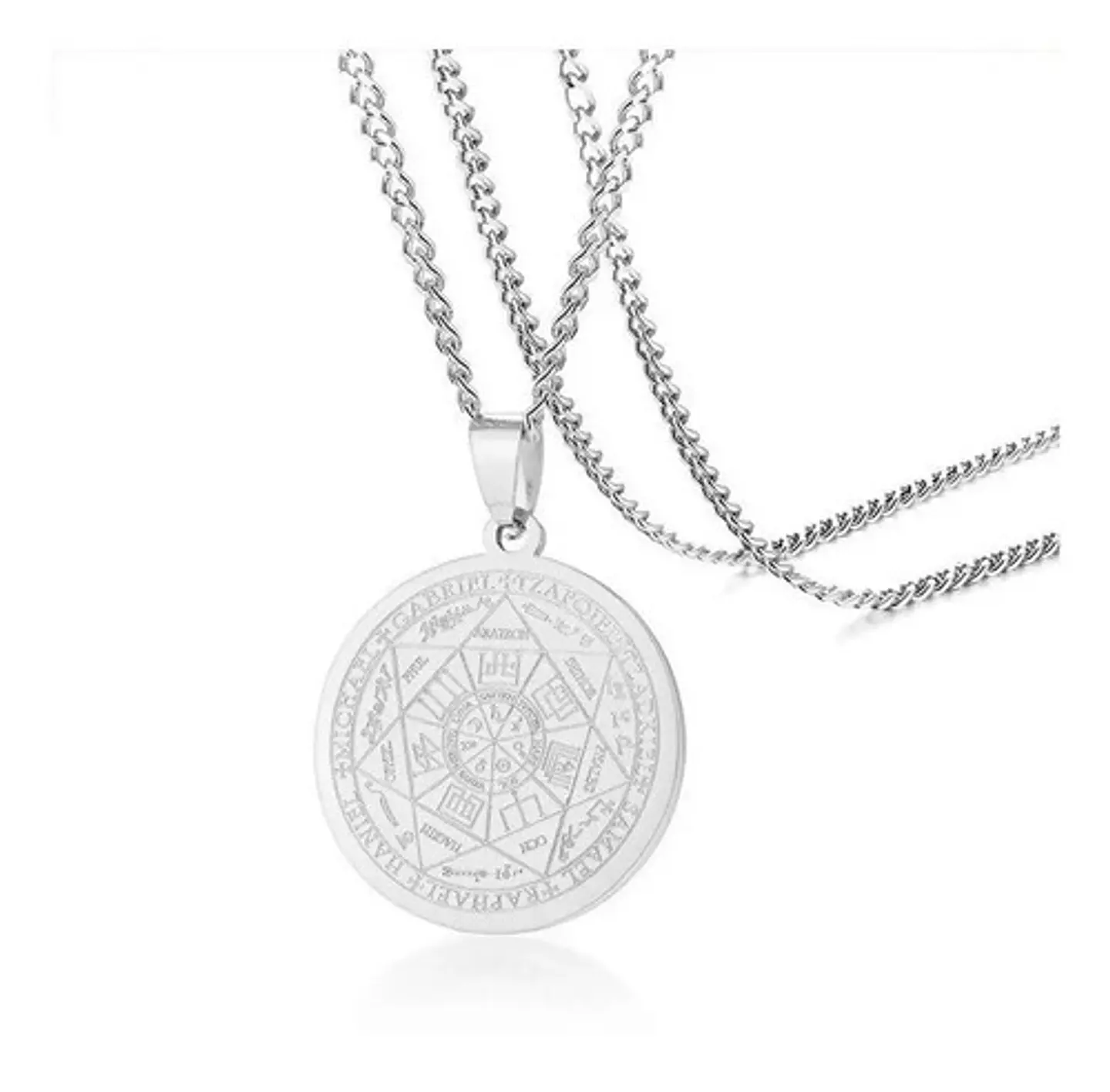 Collar Siete Arcángeles Solomon Kabbalah Amuleto Para Hombre 1