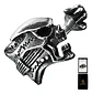 Anillo Color Plata Guitarra Rock Metal Cráneo Skull Hombre - Miniatura 1