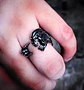 Anillo Color Plata Guitarra Rock Metal Cráneo Skull Hombre - Miniatura 4