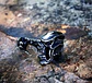 Anillo Color Plata Guitarra Rock Metal Cráneo Skull Hombre - Miniatura 6