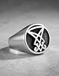 Anillo Color Plata Sello Sigil Acero Inoxidable Para Hombre - Miniatura 2