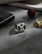 Anillo Color Plata Sello Sigil Acero Inoxidable Para Hombre - Miniatura 5