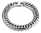 Pulsera Esclava Eslabones Polaca Joyería Color Plata Hombre - Miniatura 1