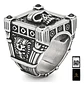Anillo Grande Cráneo Color Plata Calavera Skull Para Hombre - Miniatura 1