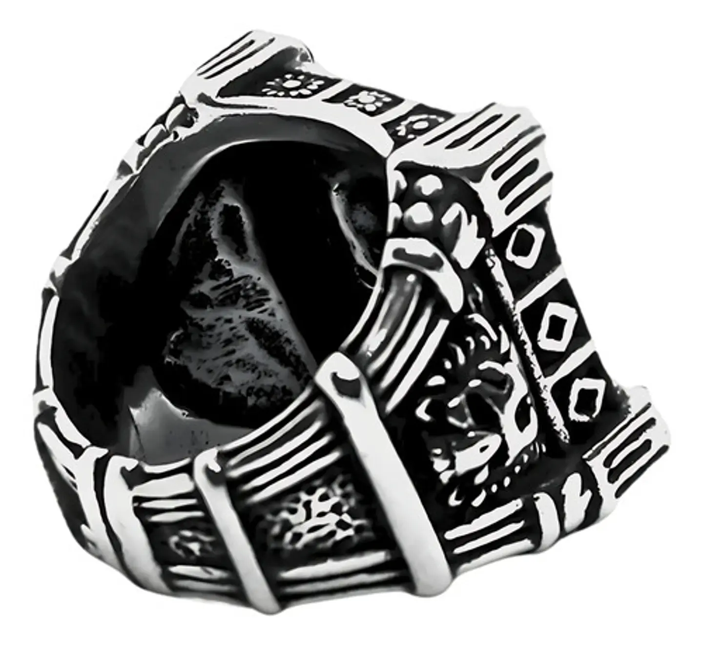 Anillo Grande Cráneo Color Plata Calavera Skull Para Hombre 3