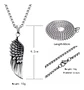 Collar Color Plata Acero Inoxidable Ala Soñador Para Hombre - Miniatura 2