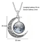 Collar Cadena Gargantilla Mujer Media Luna Galaxia Nebulosa - Miniatura 2