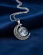 Collar Cadena Gargantilla Mujer Media Luna Galaxia Nebulosa - Miniatura 4