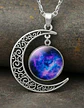 Collar Cadena Gargantilla Mujer Media Luna Galaxia Nebulosa - Miniatura 13