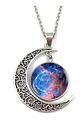 Collar Cadena Gargantilla Mujer Media Luna Galaxia Nebulosa - Miniatura 16