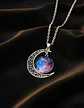 Collar Cadena Gargantilla Mujer Media Luna Galaxia Nebulosa - Miniatura 18