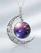Collar Cadena Gargantilla Mujer Media Luna Galaxia Nebulosa - Miniatura 25
