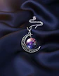 Collar Cadena Gargantilla Mujer Media Luna Galaxia Nebulosa - Miniatura 26