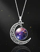 Collar Cadena Gargantilla Mujer Media Luna Galaxia Nebulosa - Miniatura 27