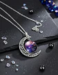 Collar Cadena Gargantilla Mujer Media Luna Galaxia Nebulosa - Miniatura 29